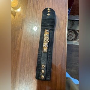 Ladies juicy couture leather and gold bracelet